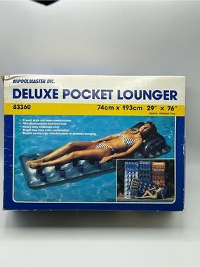 Deluxe Pocket Lounger Inflatable Pool Float - Blue